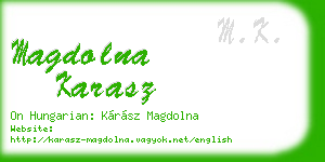 magdolna karasz business card